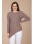 Kadın Asimetrik Kesim Triko Beige 20-584 3