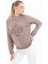 Kadın Yazı Detay Salaş Tunik Beige 21-1171 3