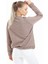Kadın Yazı Detay Salaş Tunik Beige 21-1171 4