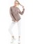 Kadın Yazı Detay Salaş Tunik Beige 21-1171 5