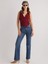 Milan 298 Yüksek Bel Mavi İspanyol Flare Bootcut Jeans Kadın 1