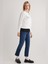 Julia 102 Normal Bel Koyu Mavi Crop Flare Jeans Kadın 1