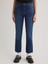 Julia 102 Normal Bel Koyu Mavi Crop Flare Jeans Kadın 4