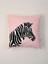 Zebra Desen Punch Kırlent Kılıfı - Pembe 1