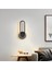 Dekoratif Oval Duvar Lambası LED Aplik, Siyah, 6000K Beyaz Işık, Alüminyum, GU10 Duy 4
