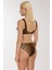 5639 Kahverengi Leopar Büstiyer Bikini Takımı 4