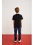 Fae Erkek Çocuk %100 Pamuk Kısa Kollu Bisiklet Yaka Fıstık Yeşili / Siyah / Beyaz T-Shirt 4
