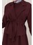 Tensel Yelekli Asel Elbise-Bordo 4
