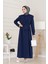 Tensel Yelekli Asel Elbise-Lacivert 2