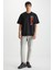 RAMADANP008 Erkek 75% Pamuk 25% Polyester Baskılı Siyah T-Shirt 2