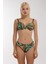 5644 Yeşil Desenli Toparlayıcı Bikini Takımı 1