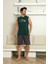 Sportif %100 Pamuk Şortlu Erkek Pijama Takımı 2