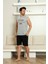 Sportif %100 Pamuk Şortlu Erkek Pijama Takımı 1