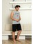 Sportif %100 Pamuk Şortlu Erkek Pijama Takımı 4