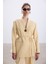 Butter Kuşaklı Keten Blazer Ceket 3