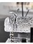 Kırık Cam Desenli Kristal Şeffaf 2 Katlı Organizer Dekoratif Model | 25 x 13 cm | 25 x 8 cm 5