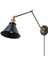 Hareketli Metal Akrobatik Okuma Lambası, Siyah, E27 Duyli, Çok Yönlü Aplik 1