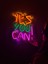 Yes You Can Neon Metal Duvar Dekor Yazı Temalı Neon 4