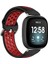 Fit Versa 3 Siyah+Kırmızı Için Iki Renkli Silikon Saat Bandı (Yurt Dışından) 1