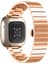 Fitbit Versa 4 / Sense 2 Pembe Altın Için Metal Saat Bandı (Yurt Dışından) 4
