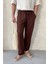 Erkek Beli Lastikli Baggy Kalıp Keten Pantolon 1