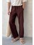 Erkek Beli Lastikli Baggy Kalıp Keten Pantolon 2