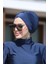 Çift Taraflı Çapraz ve Büzgü Deniz Bone Lacivert R-1009 1