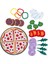 Montessori Pizza Bulmaca Oyuncakları Simüle Gıda Oyuncak Oyun Oyun Pizza Keçe Mutfak Oyunu 3+Renkli Çocuklar ve Çocuklar Için Set: Plato Yok (Yurt Dışından) 1