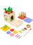 Ahşap Montessori Oyuncakları Kit Nesne Olumsuzluk Kutusu Para Pozisyonu Havuç Yürümeye Başlayan Yürüyen Yürümeye Başlangıç ​​şeker Sıracı Top Bırak Oyuncakları Agecolor: E (Yurt Dışından) 1