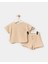 Oversize Cepli T-Shirt Şortlu Waffle Çocuk Yazlık Ikili Takım 1