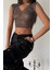 Taşlı Likralı Kolsuz Crop Bluz 2