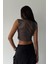 Taşlı Likralı Kolsuz Crop Bluz 4