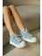 Kadın Sneaker Bağcıklı Bilekli Keten Nakışlı Spor Ayakkabı Havela 6