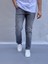 Yıkamalı Gri Regular Fit Jean 1