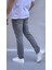 Yıkamalı Gri Regular Fit Jean 3