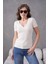 V Yaka Likralı Slim Fit Basic T-Shirt 4