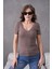 V Yaka Likralı Slim Fit Basic T-Shirt 1