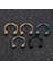 316L Cerrahi Çelik, 6 mm 8 mm 10 mm Çap, 3 mm Toplu, 3 Adet Rainbow Septum Piercing Set, Kaş, Dudak, Burun, Kulak Kullanımına Uygundur 5