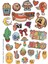 Sticker Elbiseli Horoz Estetik Vintage - Retro Serisi 6 Sayfa 2