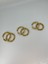 3'lü Paslanmaz Çelik Altın Renk Halka Küpe Seti -Suya Dayanıklı 5