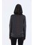 Oversize Kadın Kapşonlu Uzun Kol Siyahmelanj Sweatshirt 20353 2