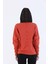 Oversize Kadın Kapşonlu Uzun Kol Kiremit Sweatshirt 20353 2