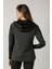 SlimFit Kadın Kapşonlu Uzun Kol Haki Tracktop 815015 2