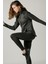 SlimFit Kadın Kapşonlu Uzun Kol Haki Tracktop 815015 3