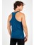 SlimFit Erkek Atlet Yaka Kolsuz Petrol Atlet 824009 2