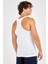 SlimFit Erkek Atlet Yaka Kolsuz Beyaz Atlet 824009 2