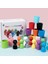 Montessori Renk Sıralama Oyuncakları Renk Eşleşen Duyusal Oyun Ahşap Peg Bebekleri Daklarda Erken Eğitim Öğrenme Oyuncakları 3+Renk: Ball In Fincan (Yurt Dışından) 1