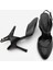 Kadın Stiletto Oval Burun Arkası Açık Atkılı Topuklu Ayakkabı Valfe 7