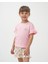 Kız Çocuk Fırfır Detaylı T-Shirt Şortlu Örme Müslin Yazlık Ikili Takım 2
