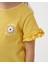 Kız Çocuk Fırfır Detaylı T-Shirt Şortlu Örme Müslin Yazlık Ikili Takım 3